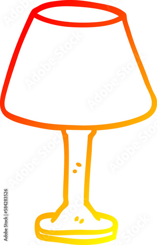 warm gradient line drawing cartoon desk lamp © lineartestpilot