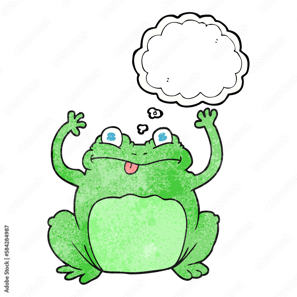 thought bubble textured cartoon funny frog thought bubble textured cartoon funny frog