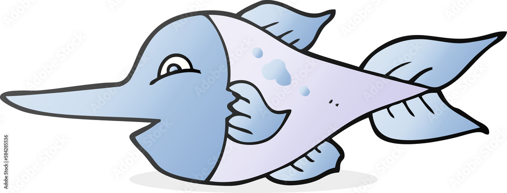 cartoon swordfish Stock Illustration | Adobe Stock