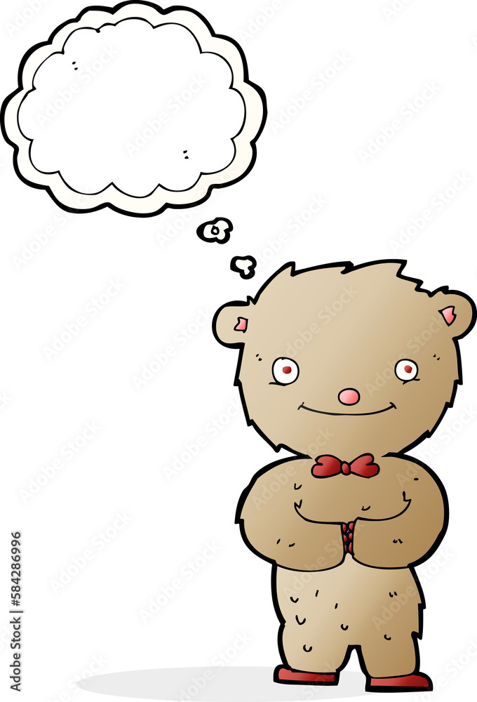 cartoon teddy bear with thought bubble cartoon teddy bear with thought bubble