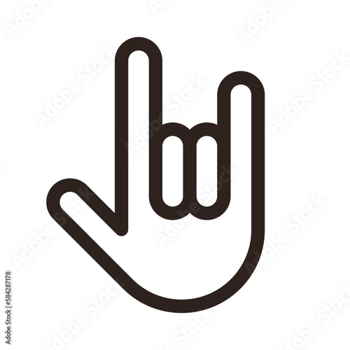Rock and roll hand sign