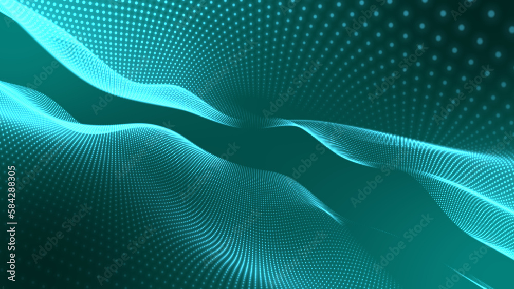 Blue color abstract trapcode form digital particle wave. Abstract ...