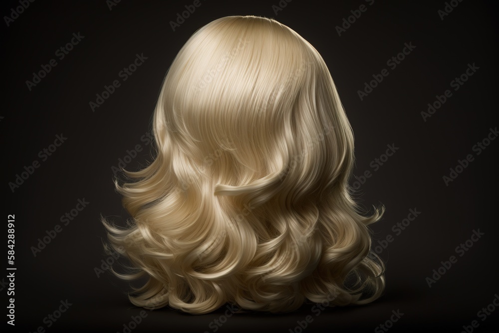Gesunde blonde Haare. Glänzende helle Perücke oder Haar von hinten als Porträt. Ideal für den Friseur, Shampoo-Werbung oder zum Beschreiben einer Haarfarbe oder einem Haarschnitt. Generativ KI Gesunde blonde Haare. Glänzende helle Perücke oder Haar von hinten als Porträt. Ideal für den Friseur, Shampoo-Werbung oder zum Beschreiben einer Haarfarbe oder einem Haarschnitt. Generativ KI