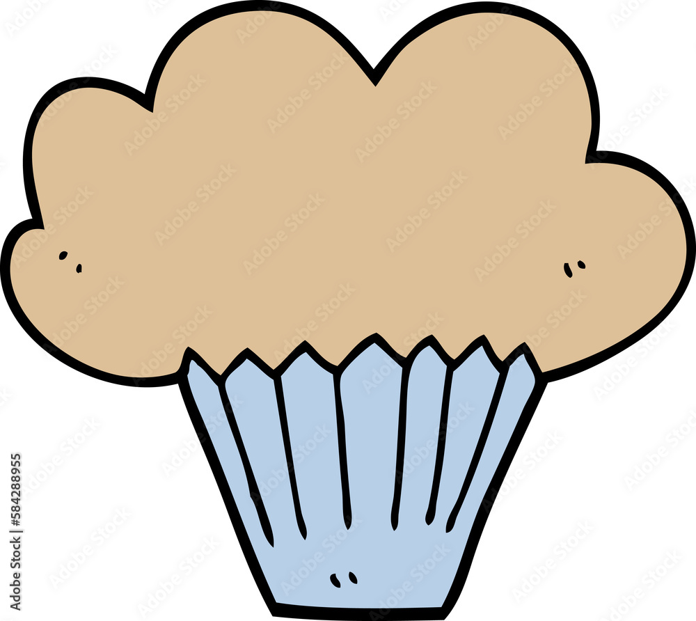 cartoon doodle muffin