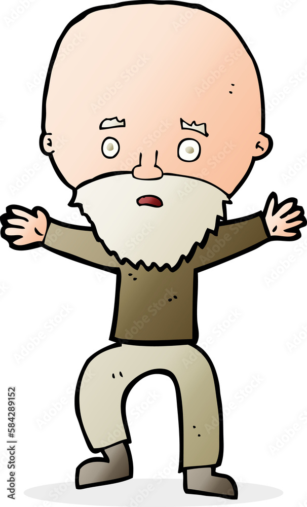 cartoon panicking old man cartoon panicking old man