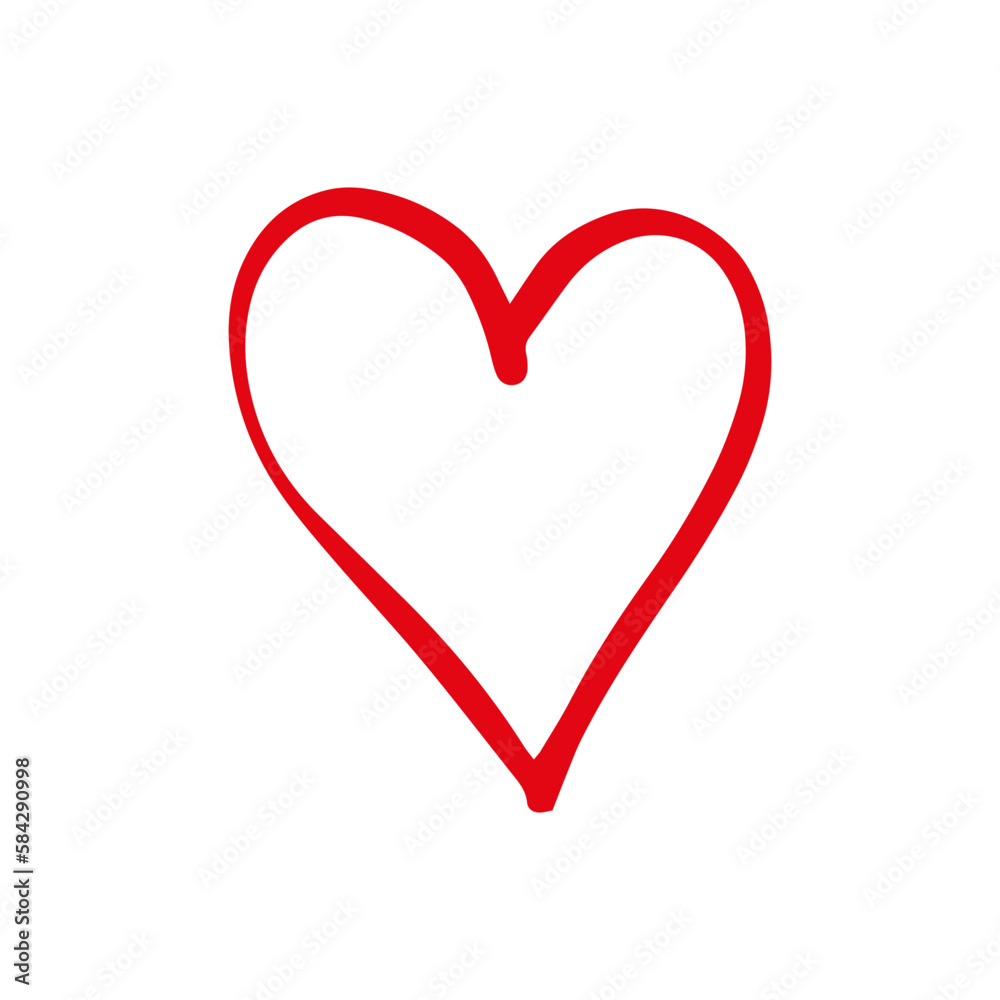 Heart in doodle style. Symbol of Valentine's Day and love. Shapes For Create Your Own Art. Abstract contemporary modern trendy vector. Design for card, print , logos, branding, mood boards, poster Heart in doodle style. Symbol of Valentine's Day and love. Shapes For Create Your Own Art. Abstract contemporary modern trendy vector. Design for card, print , logos, branding, mood boards, poster