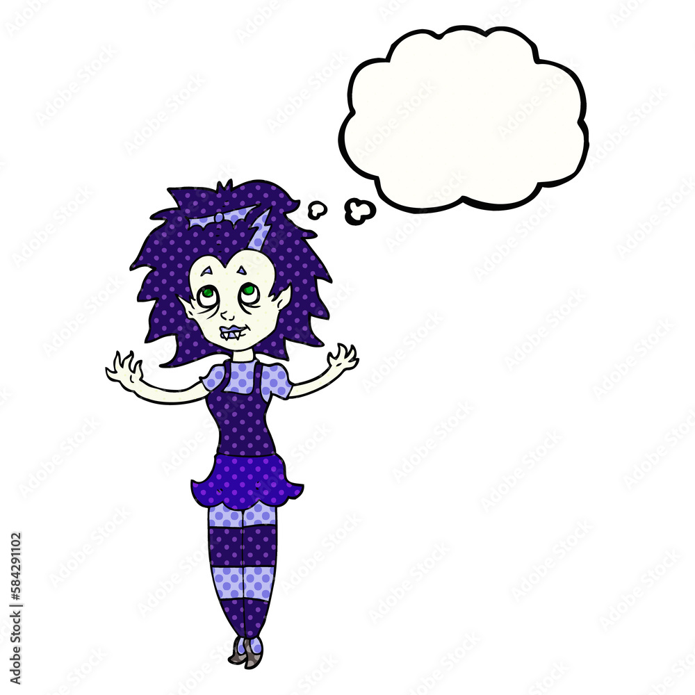 thought bubble cartoon vampire girl thought bubble cartoon vampire girl