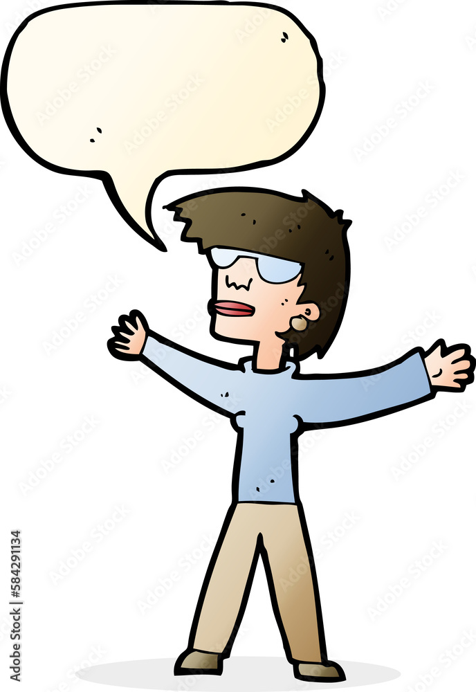 cartoon woman wearing glasses with speech bubble cartoon woman wearing glasses with speech bubble