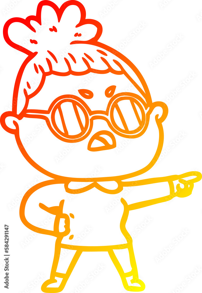 warm gradient line drawing cartoon annoyed woman warm gradient line drawing cartoon annoyed woman