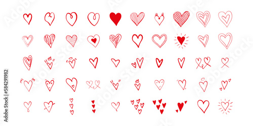 Heart in doodle style. Symbol of Valentine's Day and love. Shapes For Create Your Own Art. Abstract contemporary modern trendy vector. Design for card, print , logos, branding, mood boards, poster
