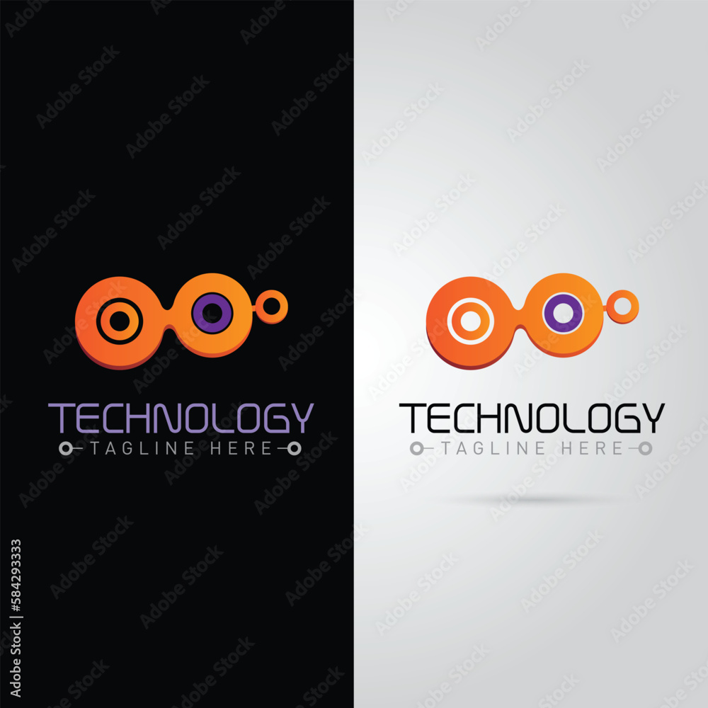 Business and Technology Logos. Flat Vector Logo Design Template Element