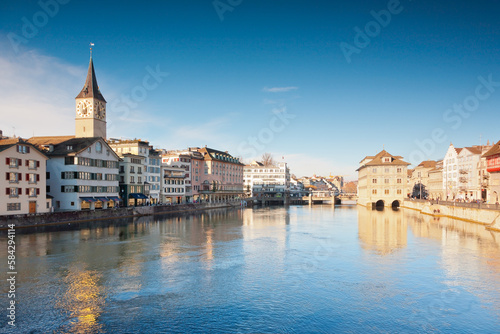 Altstadt von Zürich und Zürcher See, Schweiz