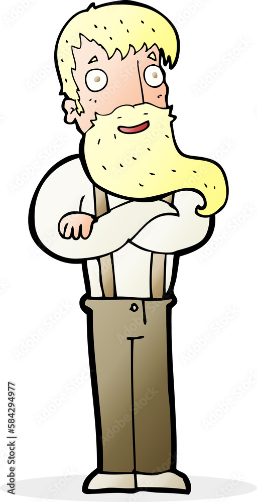 cartoon bearded hipster man cartoon bearded hipster man