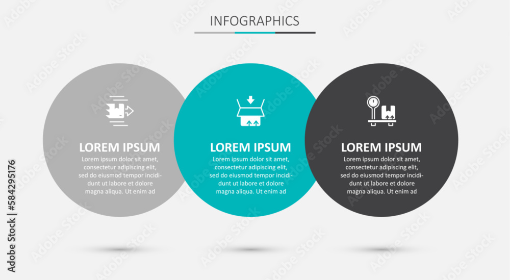 Set Carton cardboard box, and Scale with. Business infographic template. Vector Set Carton cardboard box, and Scale with. Business infographic template. Vector