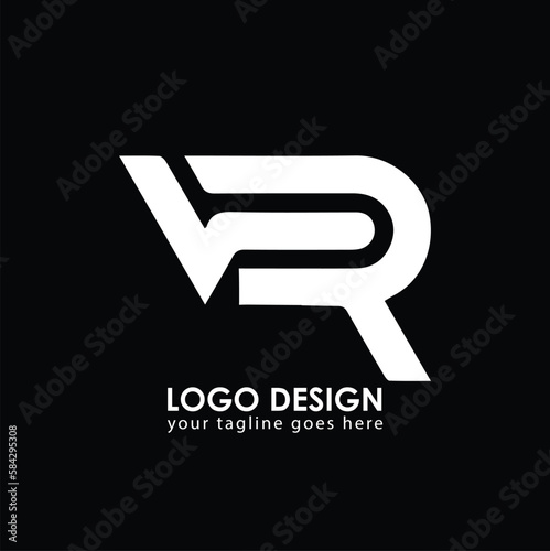 VR VR Logo Design, Creative Minimal Letter VR VR Monogram