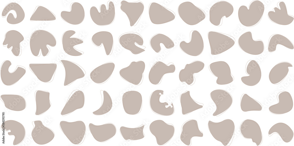 Liquid and fluid shape Biege color symbol 50 Set Liquid and fluid shape Biege color symbol 50 Set