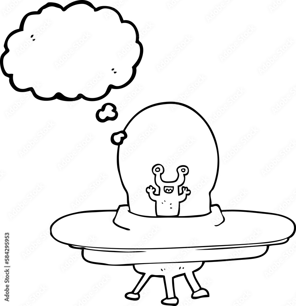 thought bubble cartoon alien spaceship thought bubble cartoon alien spaceship