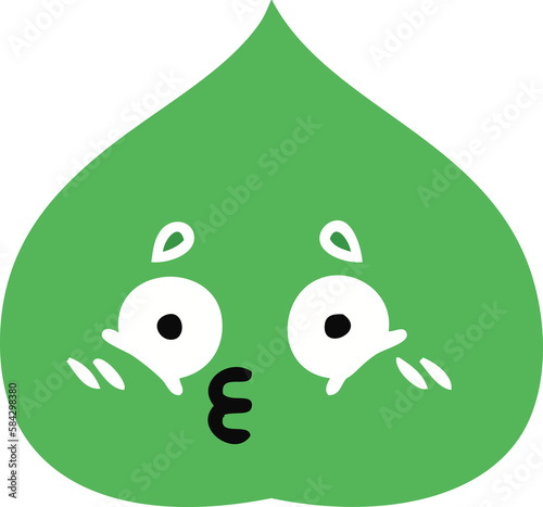 Obraz na plátne flat color retro cartoon expressional leaf