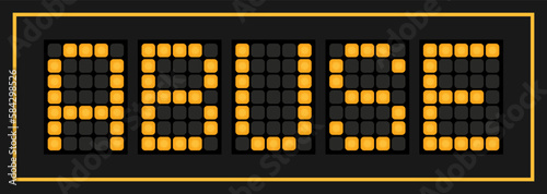 Orange color led banner in word abuse on black background