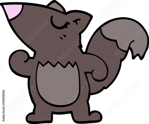 cartoon doodle squirrel