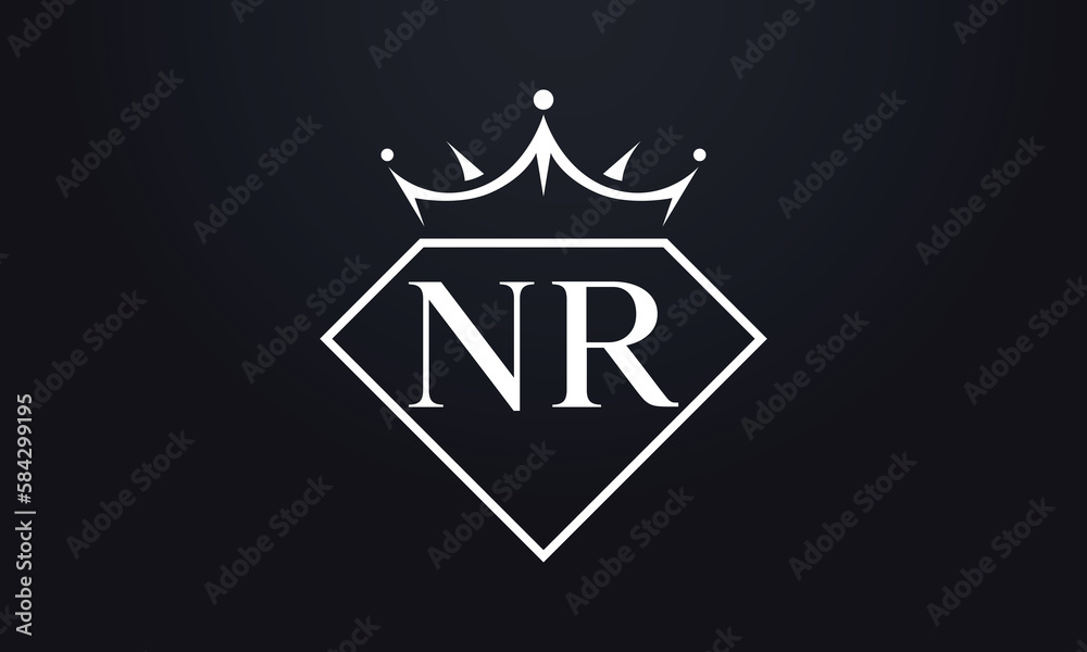 Diamond crown vector. Luxury queen logo for jewelry vector with letters Diamond crown vector. Luxury queen logo for jewelry vector with letters
