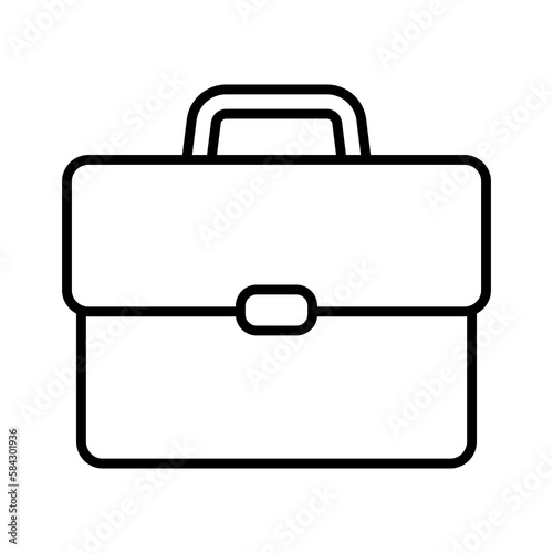 Briefcase icon. Business bag icon. Suitcase, portfolio symbol, linear style pictogram isolated on white.