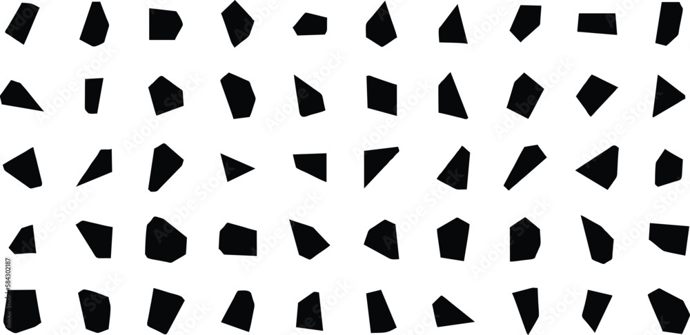 Abstract Shape Black Set of 50 Set Abstract Shape Black Set of 50 Set