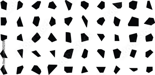 Abstract Shape Black Set of 50 Set 