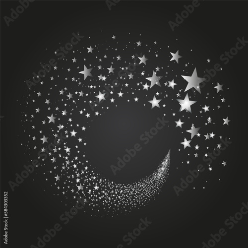 realistic silver stars background