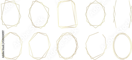 金色のフレームのセット