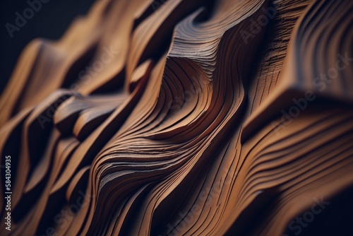 Simplicity meets sophistication: Professional color grading and cinematic post-production on abstract images with warm, earthy colors and realistic designs, Generative AI