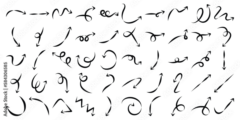 Hand Drawn Arrow Design 50 Set