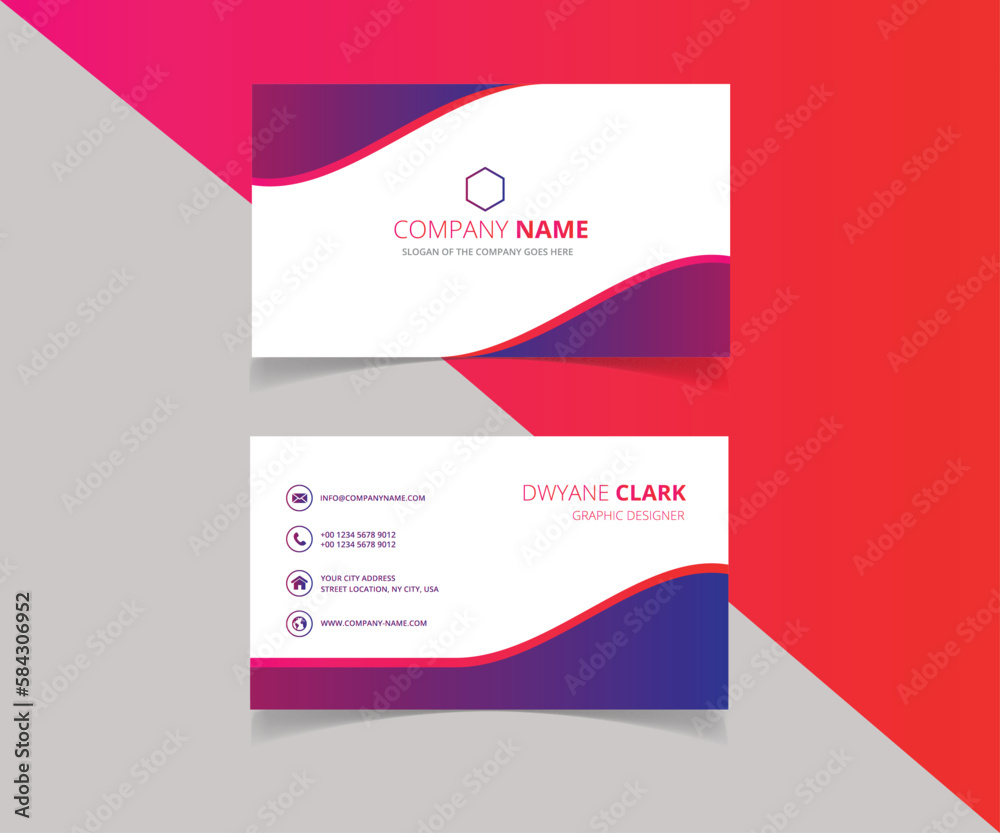 Naklejka premium Modern professional business card