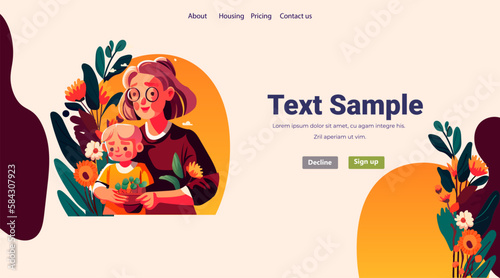 grandmother hugging her little grandson loving family parenthood childcare happy grandparents day concept