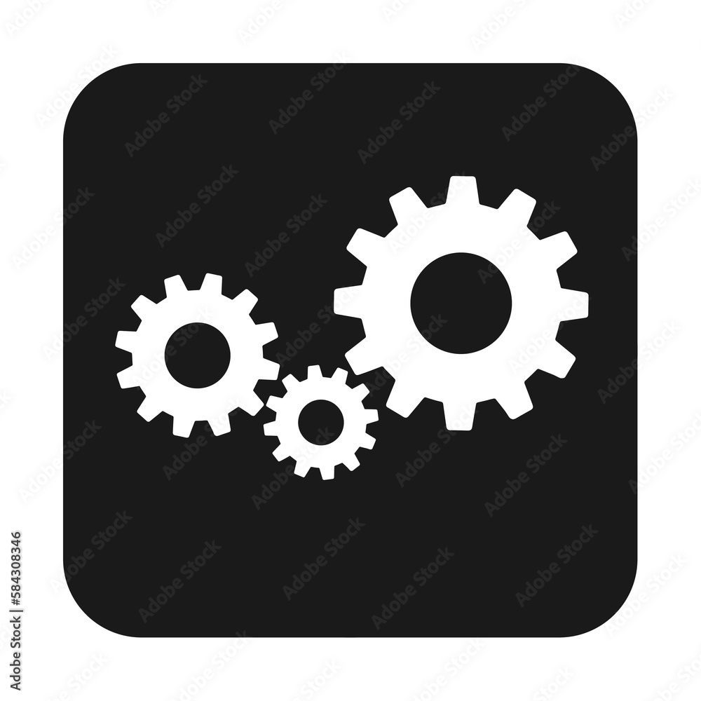 Simple gears sign simple icon of work tools Simple gears sign simple icon of work tools