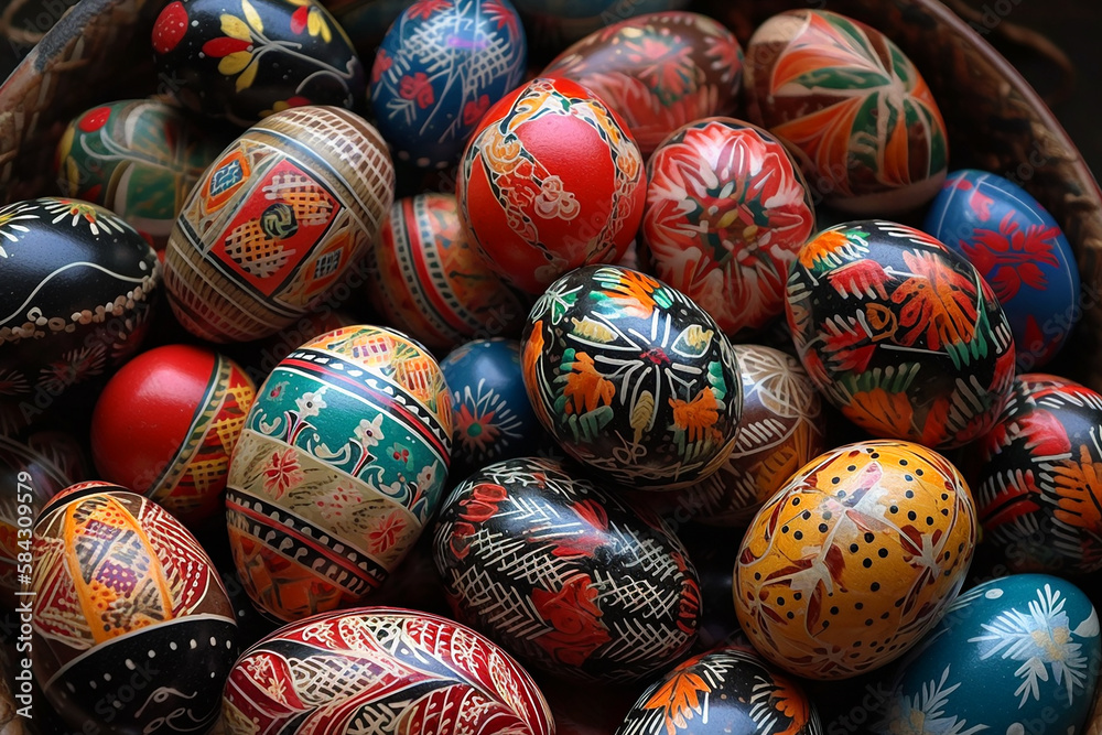 Easter eggs. Generative AI Easter eggs. Generative AI