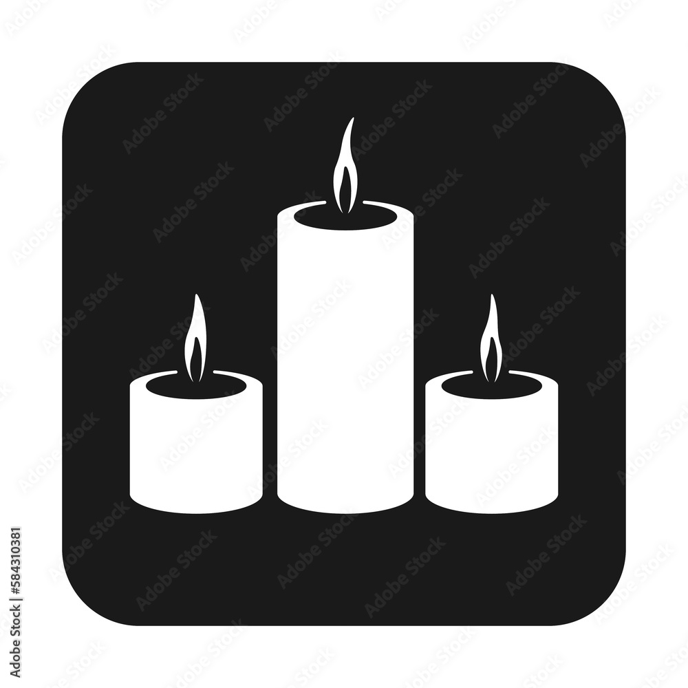 Simple illustration of candle icon Concept for Halloween day