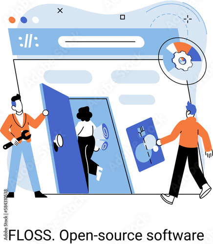 FLOSS. Open source software. Free product anyone can freely redistribute, modify and completely remake, can be improved, modernized thanks to inventions of users. Tiny programming language persons