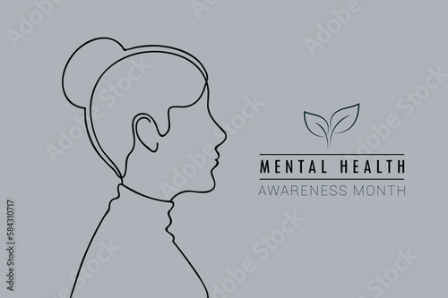 mental health awareness month concept human silhouette psycho therapy