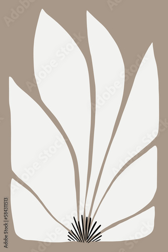 Printable wall art poster print. Hand drawn minimalism design for scandinavian interior. 