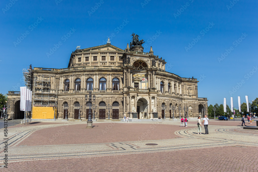 Historic Semperoper opera building in the center of Dresden, Germany Historic Semperoper opera building in the center of Dresden, Germany