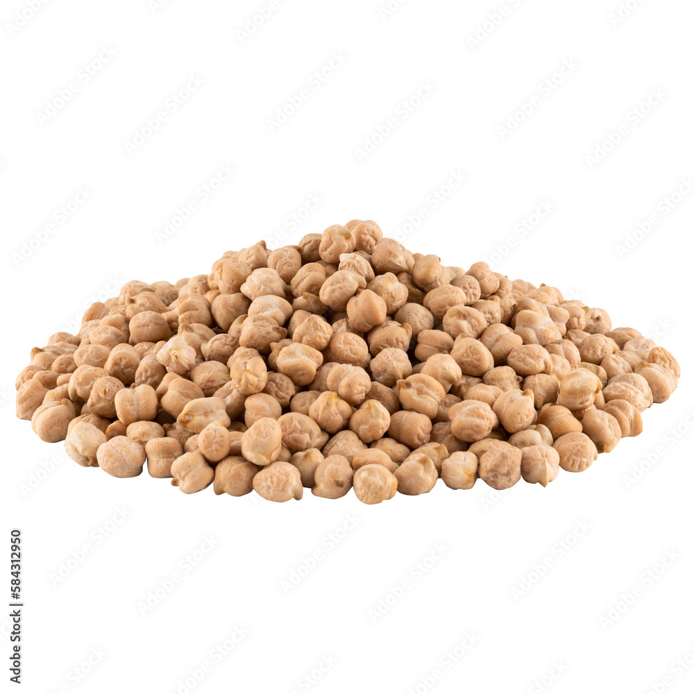 chickpea on white backround