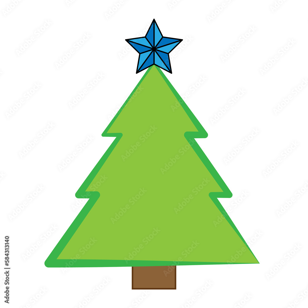 Simple illustration of Christmas tree Concept for Christmas holiday Simple illustration of Christmas tree Concept for Christmas holiday