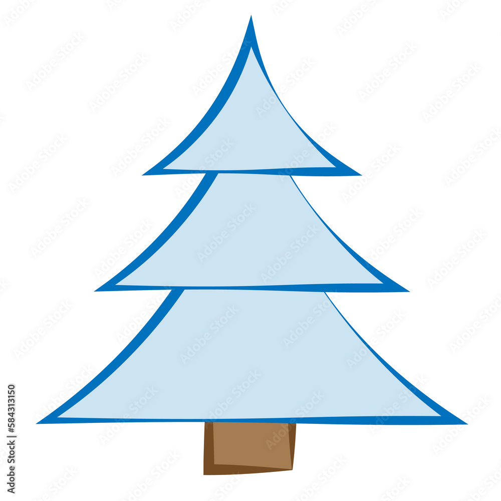 Simple illustration of Christmas tree Concept for Christmas holiday Simple illustration of Christmas tree Concept for Christmas holiday