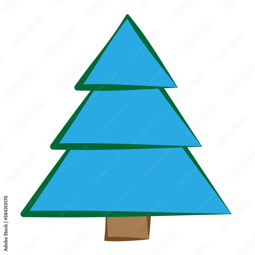 Simple illustration of Christmas tree Concept for Christmas holiday Simple illustration of Christmas tree Concept for Christmas holiday