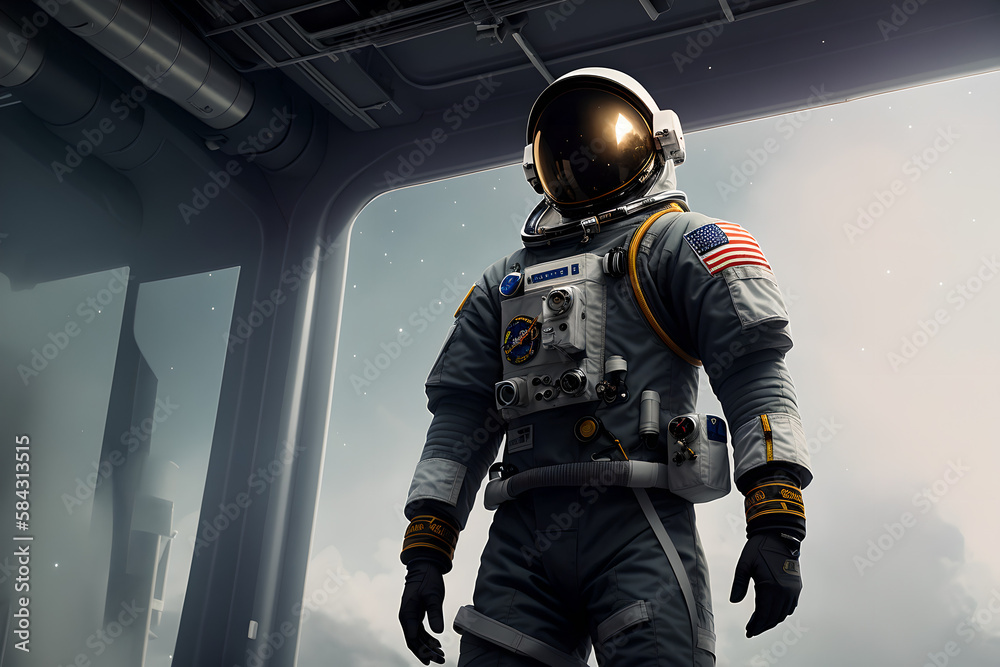 astronaut in deep space concept. Generative ai astronaut in deep space concept. Generative ai