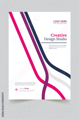 annual report business brochure flyer clean design

