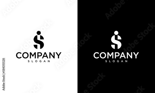 letter symbol Si OR iS minimalist modern logo