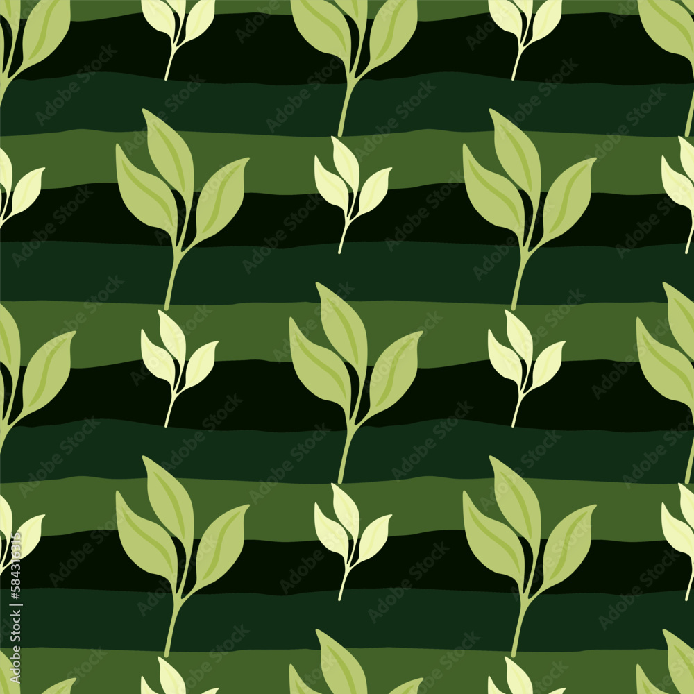 Simple leaves Seamless pattern. Decorative forest leaf endless wallpaper. Organic background. Simple leaves Seamless pattern. Decorative forest leaf endless wallpaper. Organic background.
