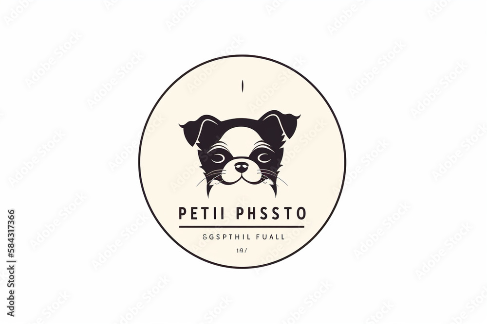A minimalist logo design for a petshop, featuring clean and simple lines on a white background A minimalist logo design for a petshop, featuring clean and simple lines on a white background
